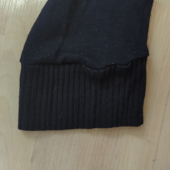 Zara, black sheer oversized top with long sleeve,stretchy,turtleneck - Picture 7 of 8